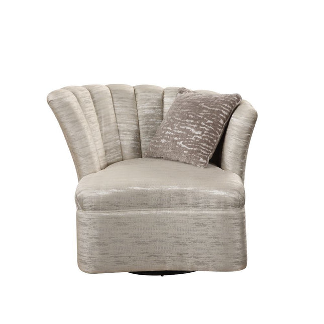 Athalia - Swivel Chair - Shimmering Pearl - Tony's Home Furnishings