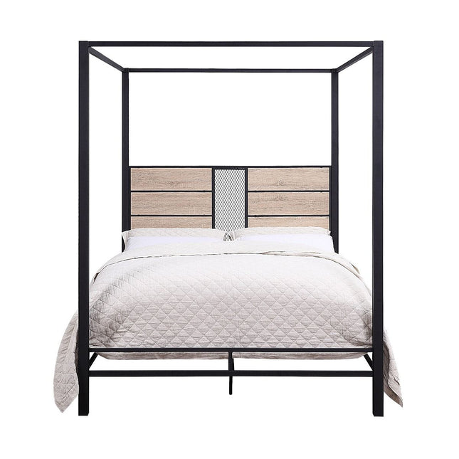 Baara - Twin Bed - Natural & Sandy Gray - Tony's Home Furnishings