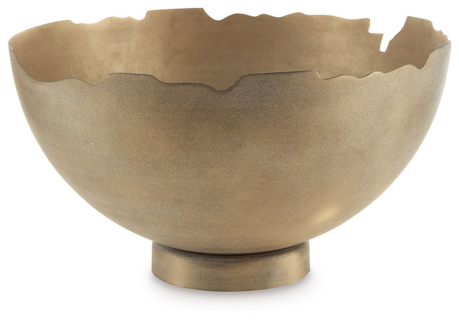 Maura - Antique Gold Finish - Bowl Signature Design by Ashley® 