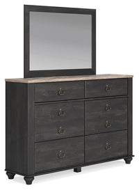 Thumbnail for Nanforth - Two-tone - Dresser And Mirror - Tony's Home Furnishings