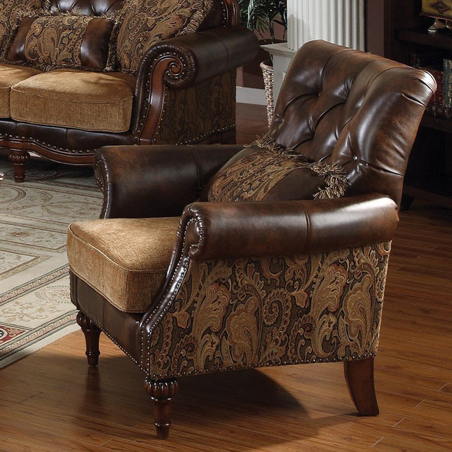 Dreena - Chair (With 1 Pillow) - Dark Brown - 38" - Tony's Home Furnishings