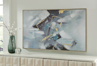 Thumbnail for Cormette - Blue / White / Gold Finish - Wall Art - Tony's Home Furnishings
