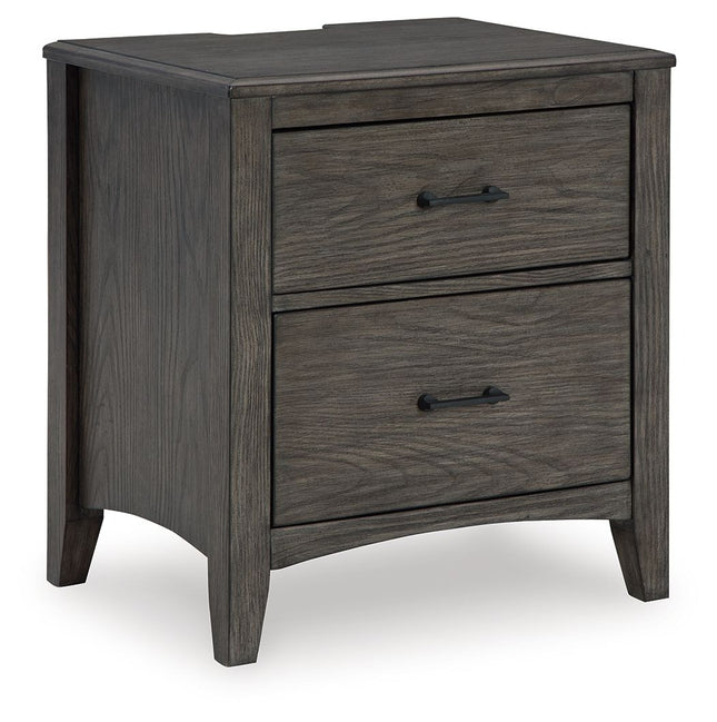 Montillan - Grayish Brown - Two Drawer Night Stand Signature Design by Ashley® 