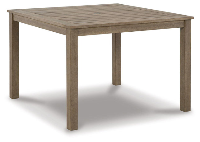 Aria Plains - Brown - Square Dining Table W/Umb Opt Signature Design by Ashley® 