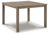 Thumbnail for Aria Plains - Brown - Square Dining Table W/Umb Opt Tony's Home Furnishings Furniture. Beds. Dressers. Sofas.