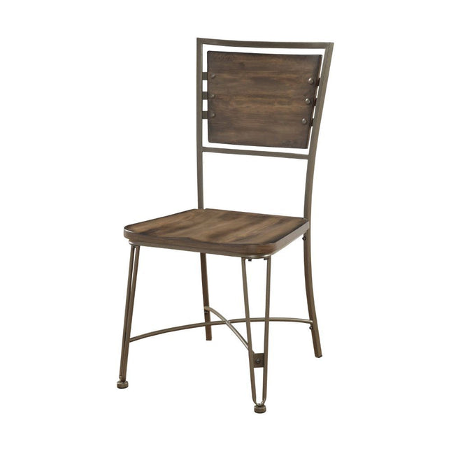 Jodoc - Side Chair (Set of 2) - Walnut & Gunmetal - Tony's Home Furnishings