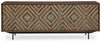Thumbnail for Dreggan - Brown / Gold Finish - Accent Cabinet - Tony's Home Furnishings