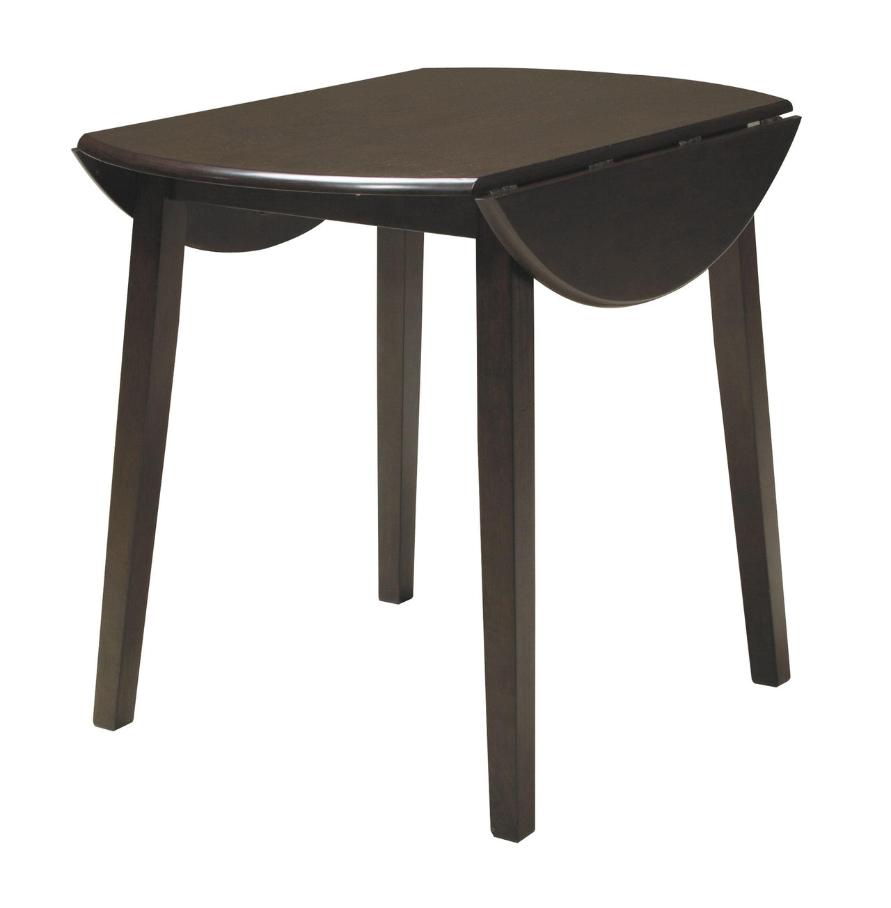 Hammis - Dark Brown - Round Drm Drop Leaf Table Tony's Home Furnishings Furniture. Beds. Dressers. Sofas.