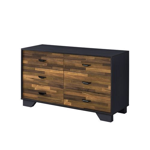 Eos - Dresser - Walnut & Black Finish - Tony's Home Furnishings