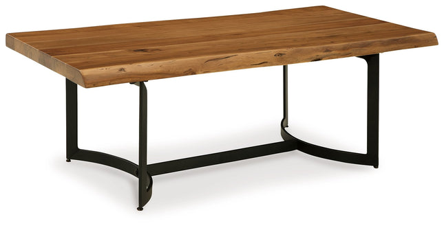 Fortmaine - Brown / Black - Rectangular Cocktail Table - Tony's Home Furnishings