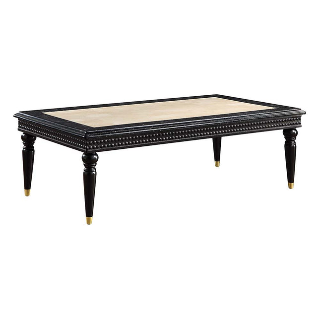 Tayden - Coffee Table - Marble Top & Black Finish - Tony's Home Furnishings