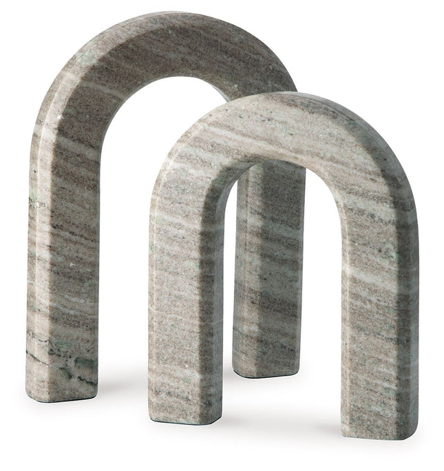 Keithton - Taupe - Sculpture Set (Set of 2) - Tony's Home Furnishings