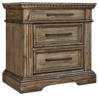 Thumbnail for Markenburg - Brown - Three Drawer Night Stand Tony's Home Furnishings Furniture. Beds. Dressers. Sofas.