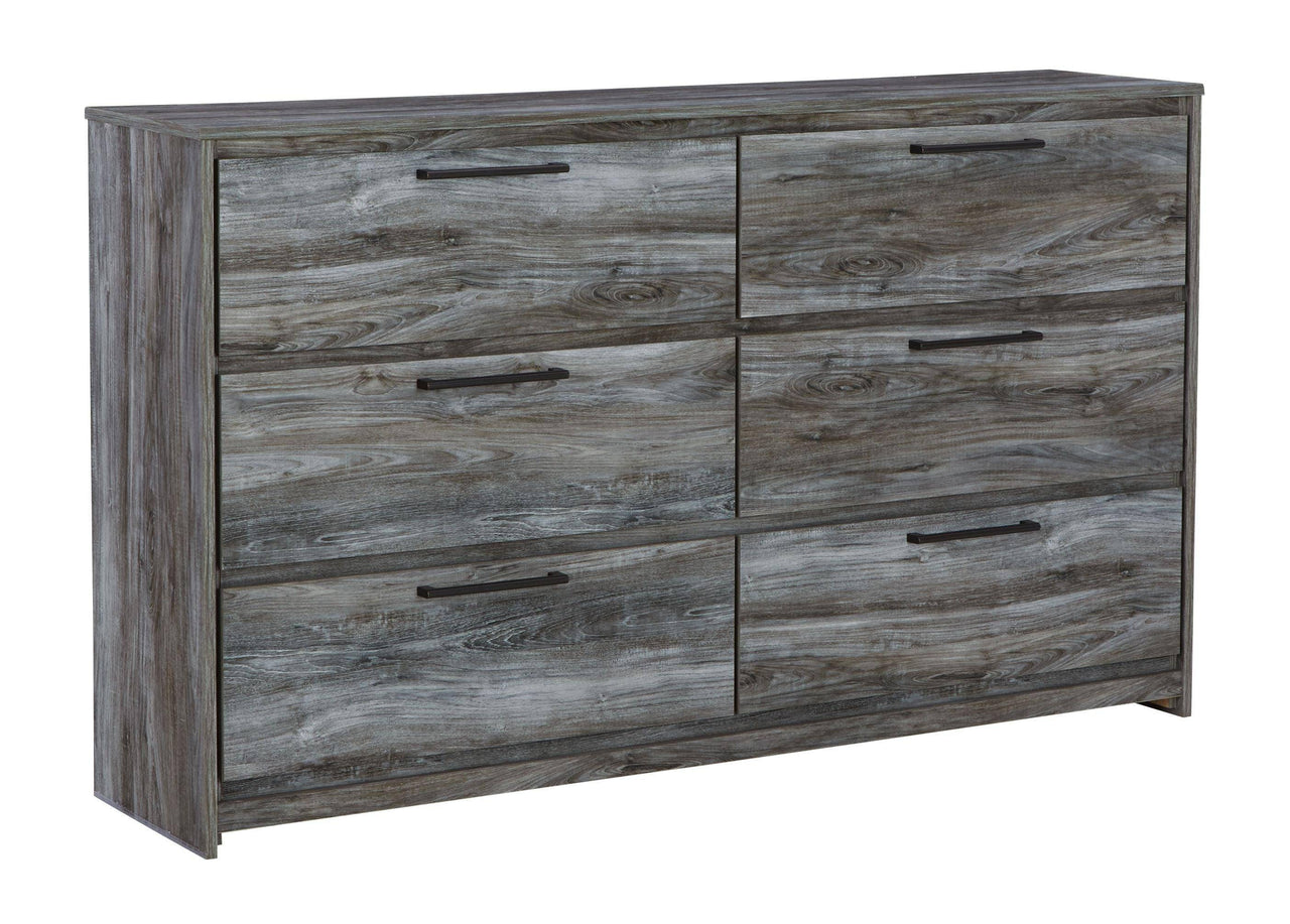 Baystorm - Gray - Six Smooth Drawer Dresser Tony's Home Furnishings Furniture. Beds. Dressers. Sofas.