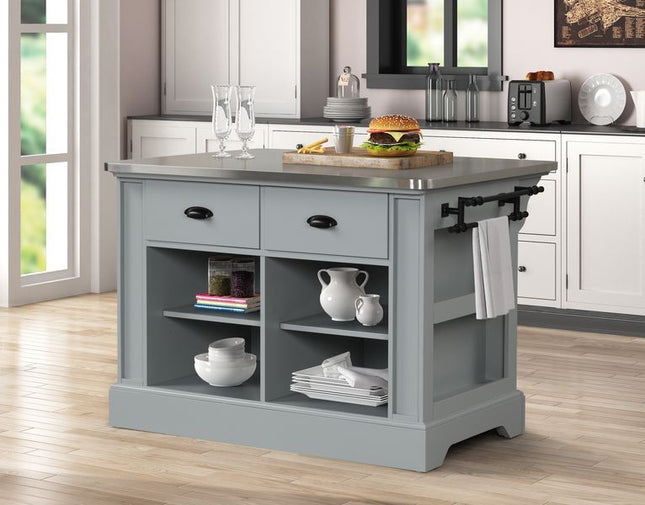 Urrur - Kitchen Island - Gray Finish - Tony's Home Furnishings