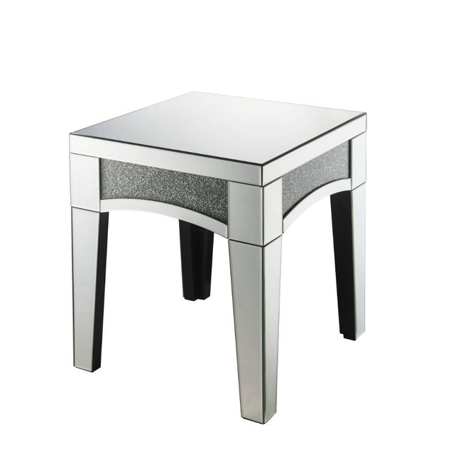 Nowles - End Table - Mirrored & Faux Stones - Tony's Home Furnishings