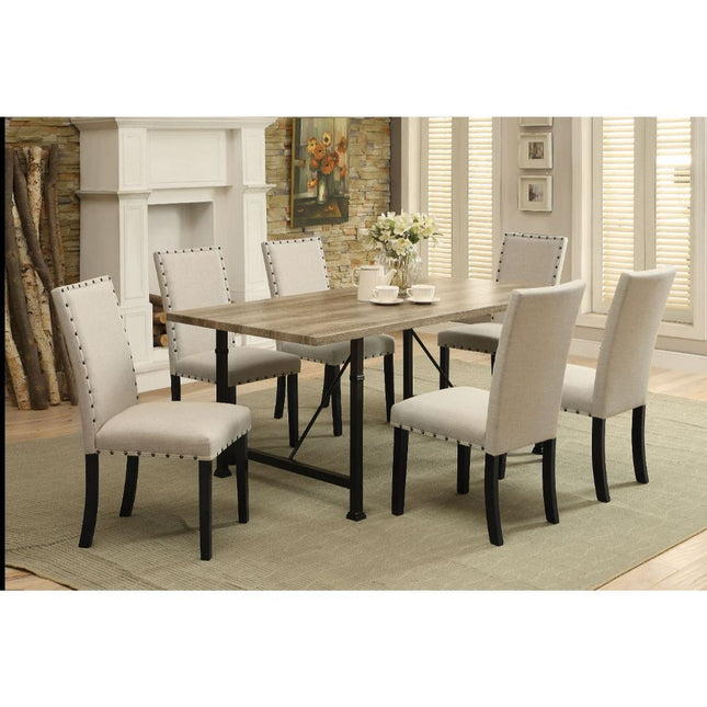 Oldlake - Dining Table - Antique Light Oak & Black - 30" - Tony's Home Furnishings