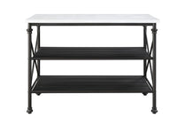 Brahm - Kitchen Island - White Marble & Gray Finish - Tony's Home Furnishings