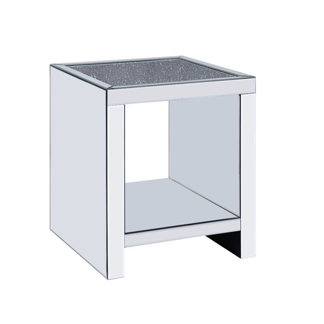 Malish - End Table - Mirrored - Tony's Home Furnishings