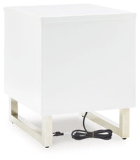 Thumbnail for Gardoni - White / Black - Chair Side End Table - Tony's Home Furnishings