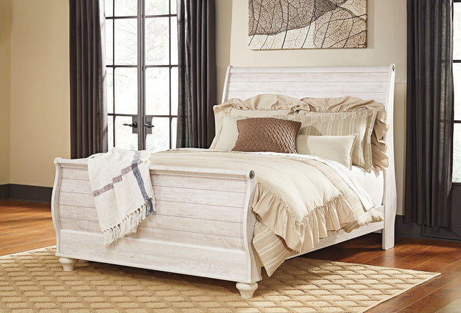 Willowton - Sleigh Bed - Tony's Home Furnishings