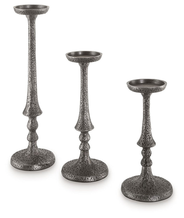 Eravell - Pewter Finish - Candle Holder Set (Set of 3) Signature Design by Ashley® 