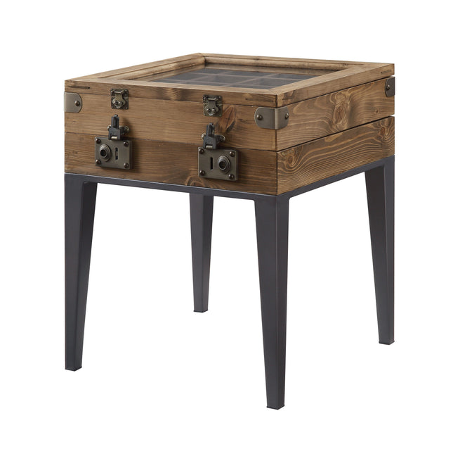 Kolin - Accent Table - Rustic Oak & Matte Gray - Tony's Home Furnishings