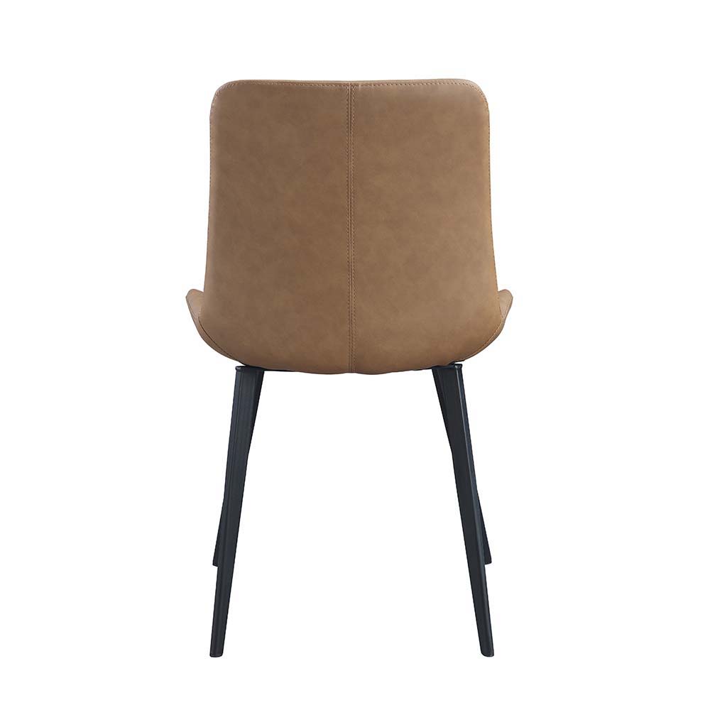 Abiram - Side Chair (Set of 2) - Brown PU - Tony's Home Furnishings