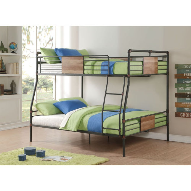 Brantley - Bunk Bed - Sandy Black & Dark Bronze Hand-Brushed - Tony's Home Furnishings