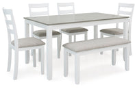 Thumbnail for Stonehollow - White / Gray - Rectangular Drm Table Set (Set of 6) Tony's Home Furnishings Furniture. Beds. Dressers. Sofas.