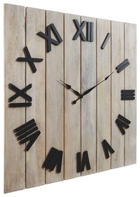 Thumbnail for Bronson - Whitewash / Black - Wall Clock Tony's Home Furnishings Furniture. Beds. Dressers. Sofas.