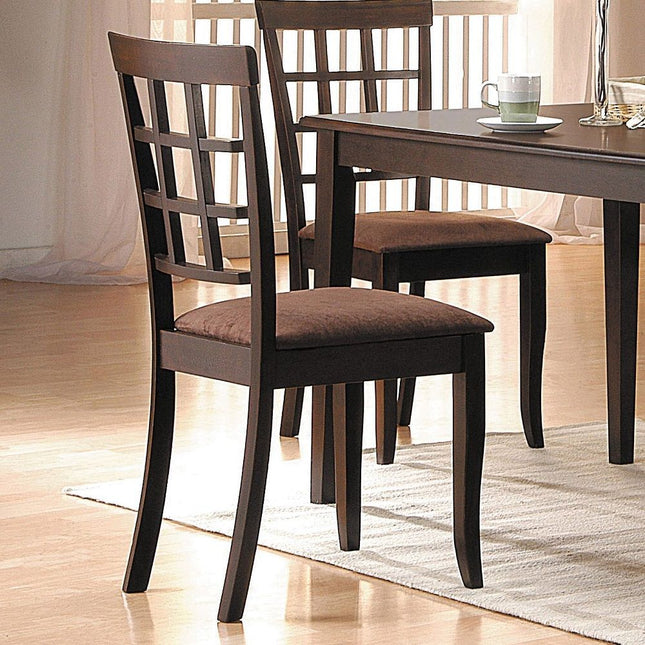 Cardiff - Side Chair (Set of 2) - Dark Brown - 18" - Tony's Home Furnishings