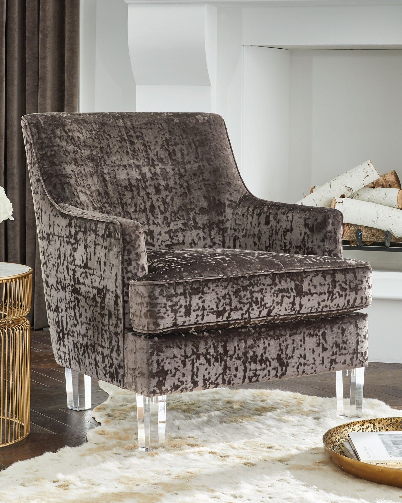 Gloriann - Charcoal - Accent Chair Tony's Home Furnishings Furniture. Beds. Dressers. Sofas.