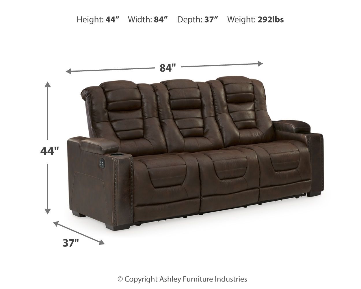 Owner's - Thyme - Pwr Rec Sofa With Adj Headrest - Tony's Home Furnishings