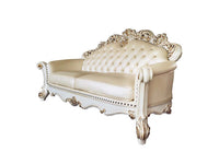 Vendom - Sofa - Champagne PU & Antique Pearl Finsih - Tony's Home Furnishings