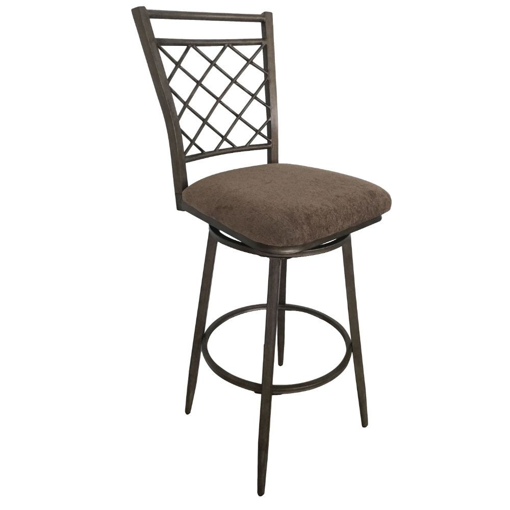 Aldric - Bar Chair (Set of 2) - Fabric & Antique - Tony's Home Furnishings