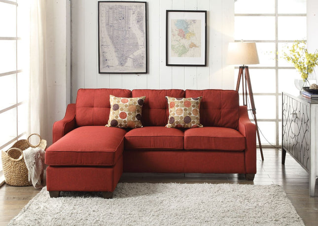 Cleavon II - Sectional Sofa - Red Linen - Tony's Home Furnishings