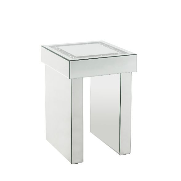 Noralie - End Table - Mirrored & Faux Diamonds - Wood - Tony's Home Furnishings