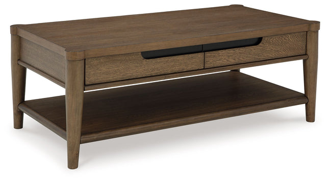 Roanhowe - Brown - Rectangular Cocktail Table - Tony's Home Furnishings