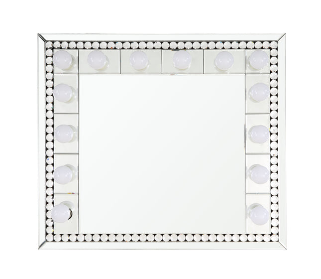 Farai - Wall Decor - Mirrored & Faux Crystal Diamonds - 28" - Tony's Home Furnishings