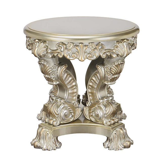 Sorina - End Table - Antique Gold Finish - 28" - Tony's Home Furnishings