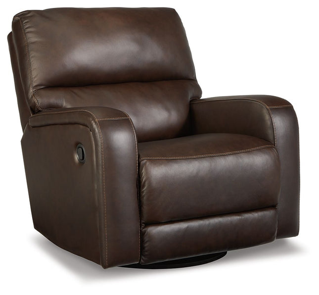 Emberla - Coffee - Swivel Glider Recliner Signature Design by Ashley® 