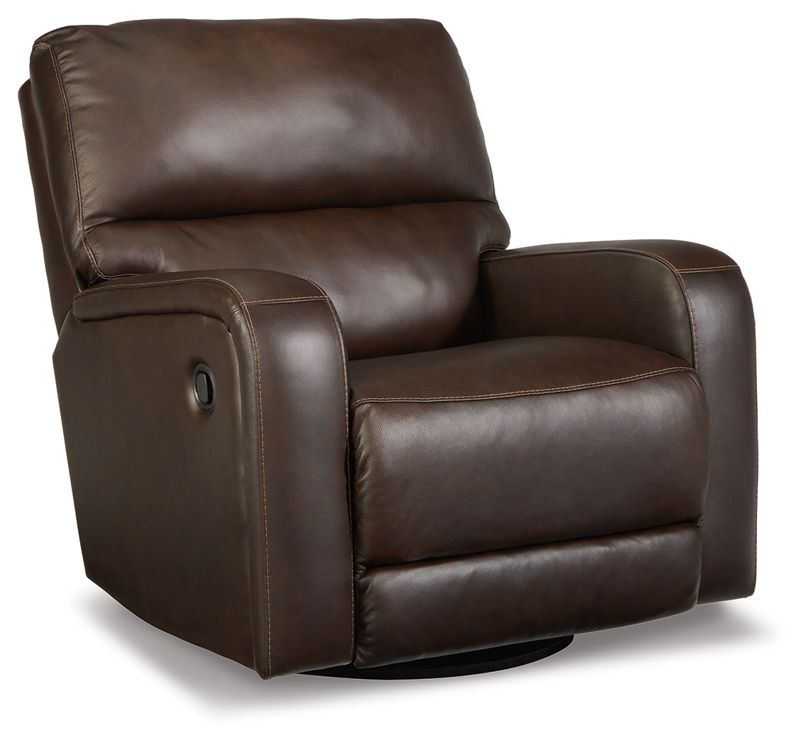 Emberla - Coffee - Swivel Glider Recliner Tony's Home Furnishings Furniture. Beds. Dressers. Sofas.