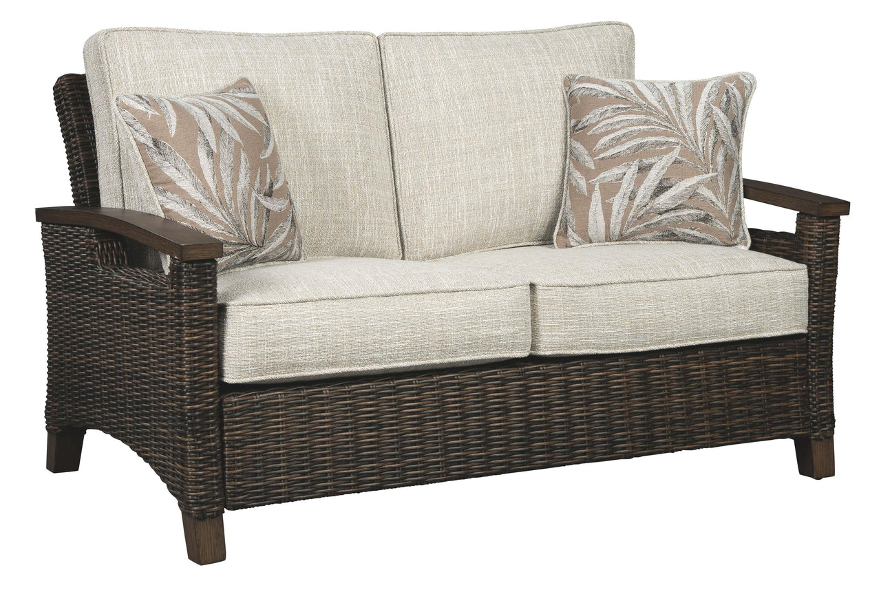 Paradise - Medium Brown - Loveseat W/Cushion Tony's Home Furnishings Furniture. Beds. Dressers. Sofas.