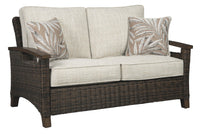 Thumbnail for Paradise - Medium Brown - Loveseat W/Cushion Tony's Home Furnishings Furniture. Beds. Dressers. Sofas.