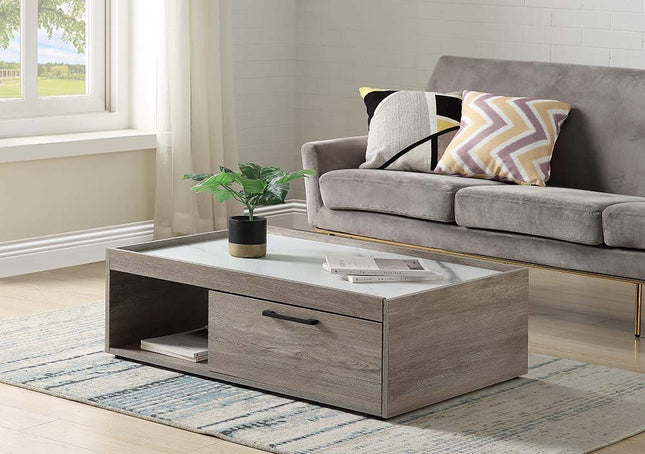 Walden - Coffee Table - Faux Marble Top & Gray Oak Finish - Tony's Home Furnishings