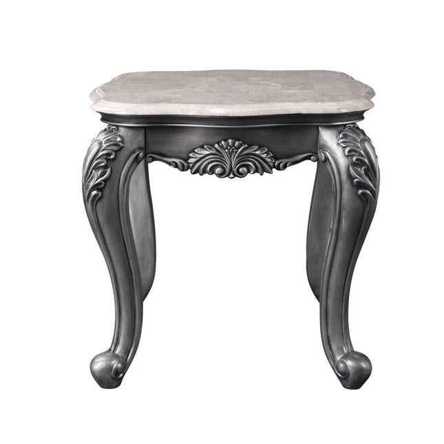 Ariadne - End Table - Marble & Platinum - Tony's Home Furnishings