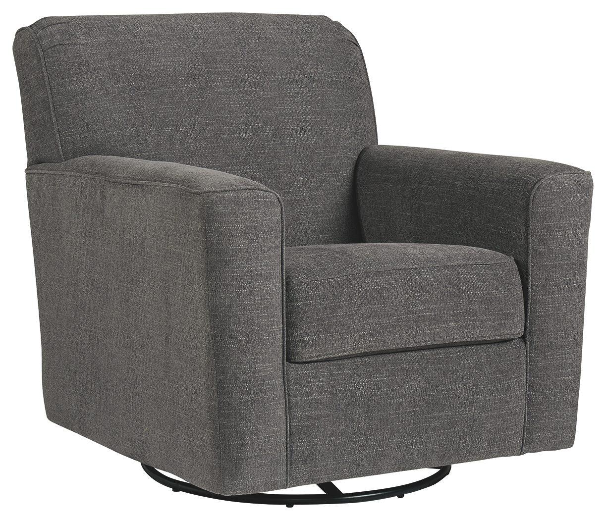 Alcona - Charcoal - Swivel Glider Accent Chair Tony's Home Furnishings Furniture. Beds. Dressers. Sofas.