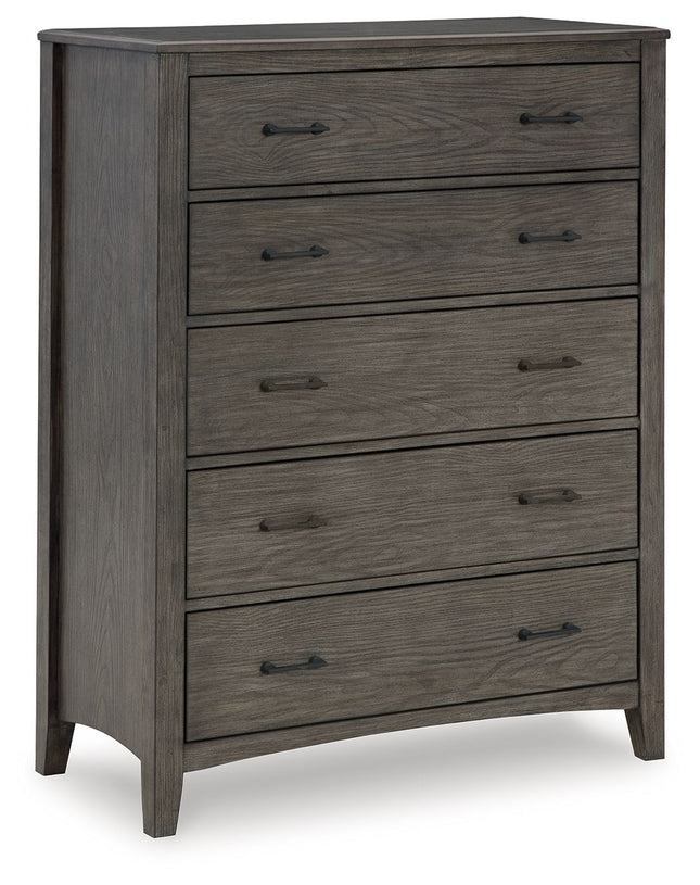 Montillan - Grayish Brown - Five Drawer Chest Signature Design by Ashley® 