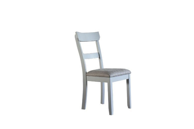 House - Marchese Side Chair (Set of 2) - Two Tone Gray Fabric & Pearl Gray Finish - Tony's Home Furnishings